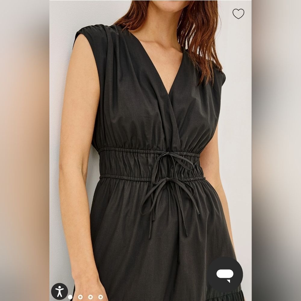 Rails Lucia Dress Black Eyelet Dress sz Large 268$ - Picture 2 of 10